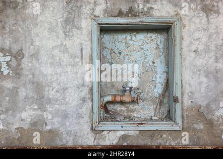 Ukraine, Sperrzone, Pripjat, in der unbewohnbaren 30-Kilometer-Zone um das Kraftwerk von Tschernobyl und der Arbeitersiedlung Pripjat, Loeschwasserste Stock Photo