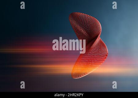 Abstract geometric shape 3D background. Technology and science concept. 3D rendering. Stock Photo