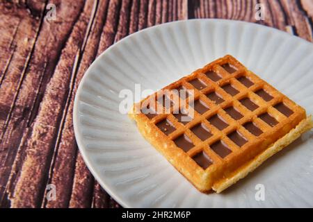 Chocolate Hazelnut Belgian Waffles