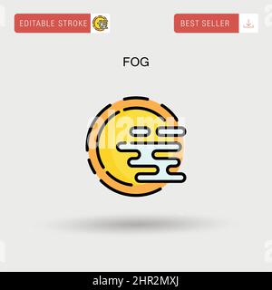 Fog Simple vector icon. Stock Vector