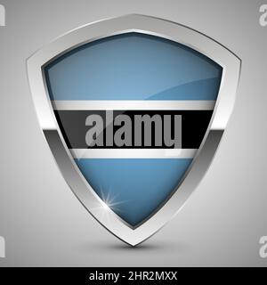 EPS10 Vector Patriotic shield with flag of Botswana. An element of impact for the use you want to make of it. Stock Vector