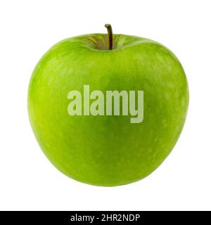 Green apple isolated on white background, Full Depth of Field. Stock Photo
