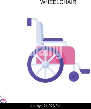 Wheelchair Simple vector icon. Illustration symbol design template for web mobile UI element. Stock Vector