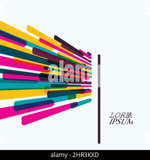 Rounded abstract colorful shapes. Vector background Stock Vector