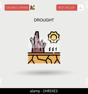 Drought Simple vector icon. Stock Vector