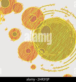 Abstract modern technology background, futuristic twirl design. Lines and circle structure elements Stock Vector