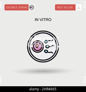 In vitro Simple vector icon. Stock Vector