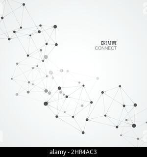 Science molecule and connection structure. Abstract background Stock Vector