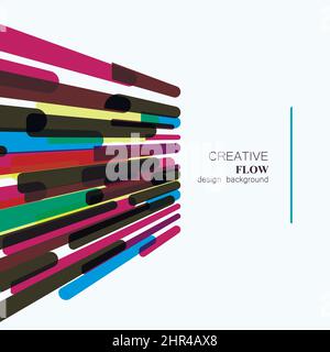 Modern abstract composition from rounded shapes. Vector design illustration Stock Vector