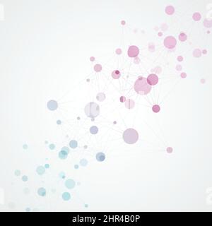 Technological design. Vector background of connected points and lines Stock Vector