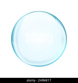 Blue translucent light sphere with glares and transparency Stock Vector