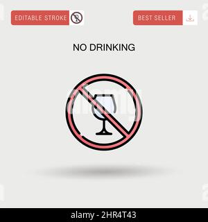 No drinking Simple vector icon. Stock Vector