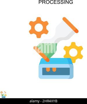 Processing Simple vector icon. Illustration symbol design template for web mobile UI element. Stock Vector