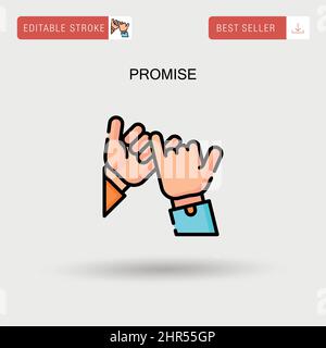 Promise Simple vector icon. Stock Vector