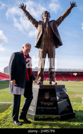 Sir Alex Ferguson during the unveiling of his statue