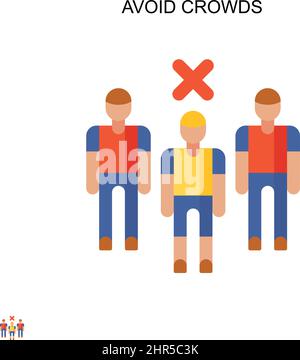 Avoid crowds Simple vector icon. Illustration symbol design template ...