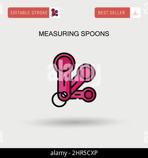 Measuring spoons Simple vector icon. Stock Vector