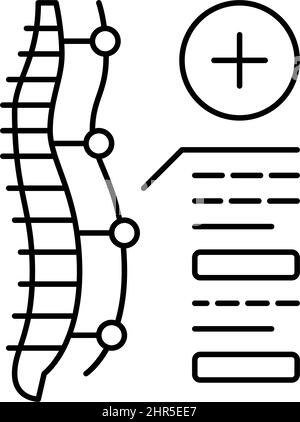 spine stabilization and reconstruction line icon vector illustration ...
