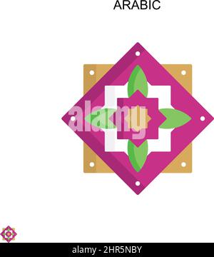 Arabic Simple vector icon. Illustration symbol design template for web mobile UI element.