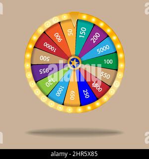 fortune wheel spinning on lightbackground vector illustration. Eps 10 Stock Vector