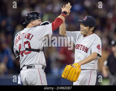 A.J. PIERZYNSKI BOSTON RED SOX ACTION SIGNED 8x10