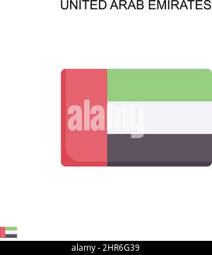 United arab emirates Simple vector icon. Illustration symbol design template for web mobile UI element. Stock Vector