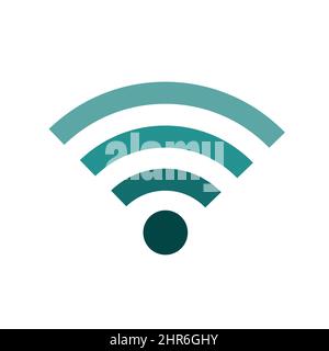 simple wifi simple icon technology isolated on white Stock Vector