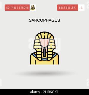 Sarcophagus Simple vector icon. Stock Vector