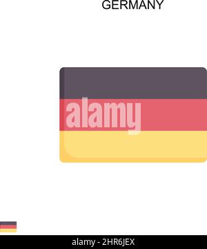 Germany Simple vector icon. Illustration symbol design template for web mobile UI element. Stock Vector