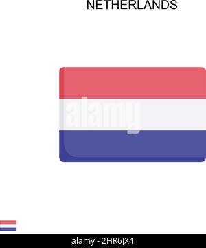 Netherlands Simple vector icon. Illustration symbol design template for web mobile UI element. Stock Vector