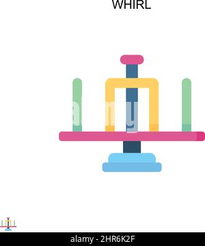 Whirl Simple vector icon. Illustration symbol design template for web mobile UI element. Stock Vector