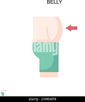 Belly Simple vector icon. Illustration symbol design template for web mobile UI element. Stock Vector