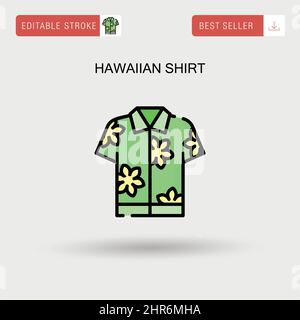 Vector illustration Hawaiian aloha shirt with flower wreath, necklace. Hawaii  shirt aloha beach male cloth. Hawaii shirt adult clothing pattern design  Stock Vector Image & Art - Alamy