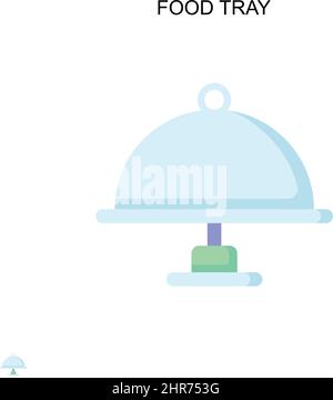 Food tray Simple vector icon. Illustration symbol design template for web mobile UI element. Stock Vector