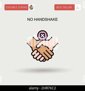 No handshake Simple vector icon. Stock Vector