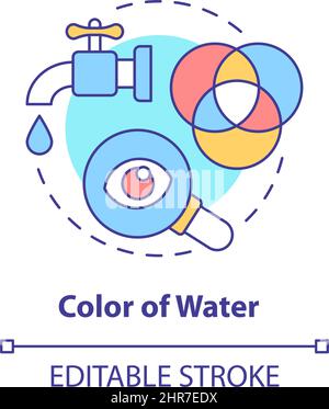 Color of water concept icon Stock Vector