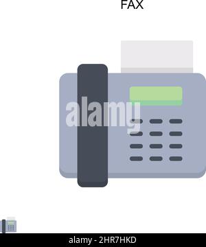 Fax Simple vector icon. Illustration symbol design template for web mobile UI element. Stock Vector