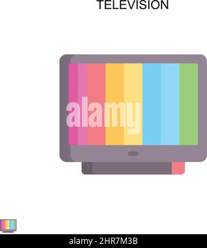 Television Simple vector icon. Illustration symbol design template for web mobile UI element. Stock Vector