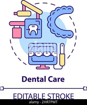 Dental care concept icon Stock Vector