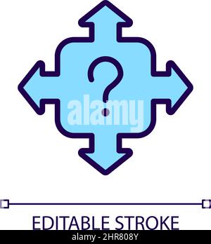 Direction RGB color icon Stock Vector