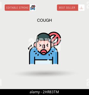 Cough Simple vector icon. Stock Vector