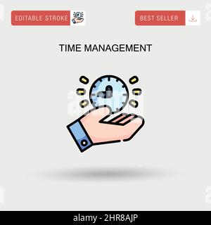 Time management Simple vector icon. Stock Vector