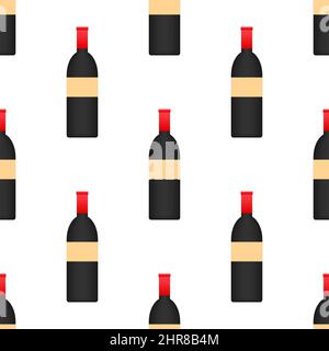 Wine waiter in flat style pettern. Vector illustration, flat. Vector wine glass icon Stock Vector