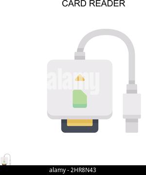 Card reader Simple vector icon. Illustration symbol design template for web mobile UI element. Stock Vector