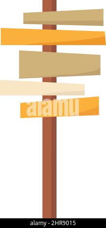 Road sign in flat style isolated on white background Stock Vector