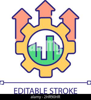 Development of infrastructure RGB color icon Stock Vector Image & Art ...