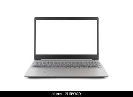 Laptop isolated on white background with clipping path Stock Photo