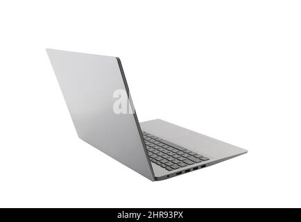 Laptop isolated on white background with clipping path Stock Photo