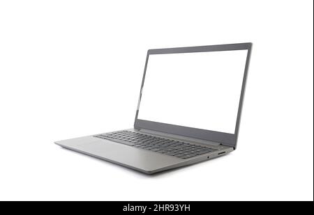 Laptop isolated on white background with clipping path Stock Photo