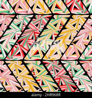 Seamless background with geometric pattern. Shape triangles Stock Vector